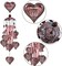 Loving Hearts Memorial Wind Chimes Outdoor/Indoor Decor - Mobile Romantic Wind Catcher, Heart Wind Bells, Blessing Windchimes Gifts for Mom, Home, Balcony, Yard, Park, Festival Garden Decoration